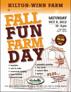 Fall Fun Farm Day flyer